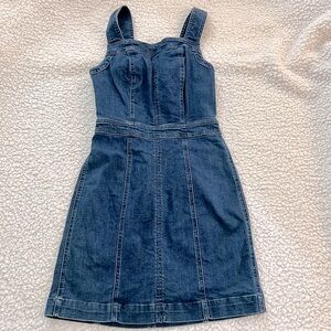 Madewell | Dresses | Madewell Blue Denim Sleeveless Open Back Mini Dress  Size Worn Once | Poshmark